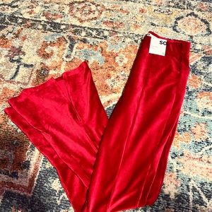 NWT. High Rise Flare SO brand (Kohls) red color